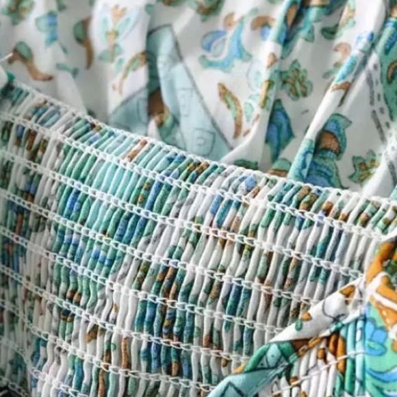 Boho Floral Gypsy Crop Top & Wide Leg Pant Set - Picture 10 of 10